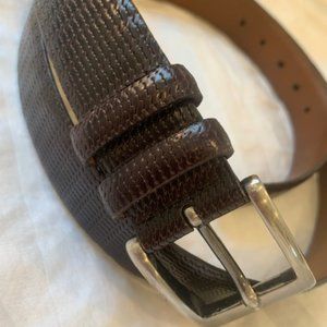 Trafalgar  Burgandy Leather Belt, Size 34